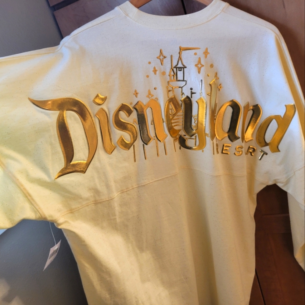 Disney Cream and Gold Disneyland Resort Graphic Crewneck
